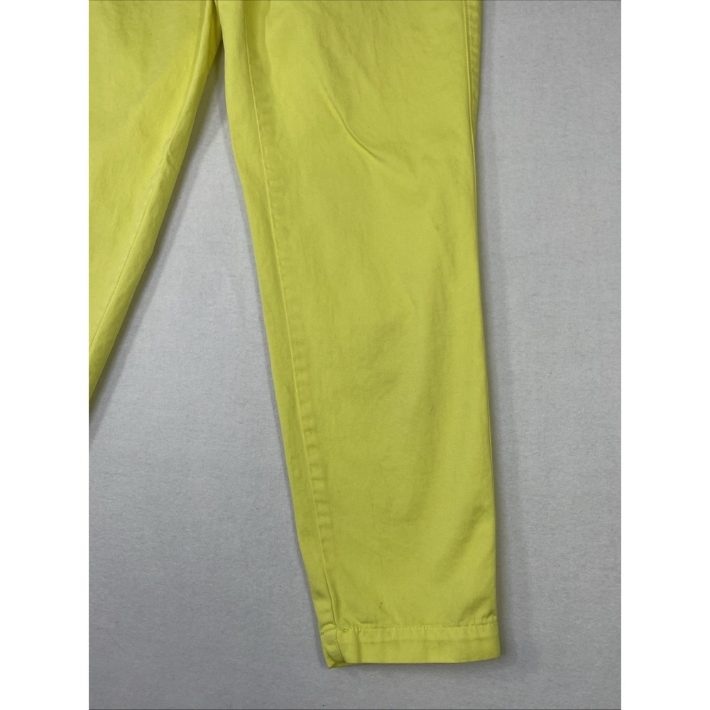 J.Crew Women's Size 0 Scout Chino Pants Yellow 100% Cotton Cropped (29x25) - Picture 5 of 10